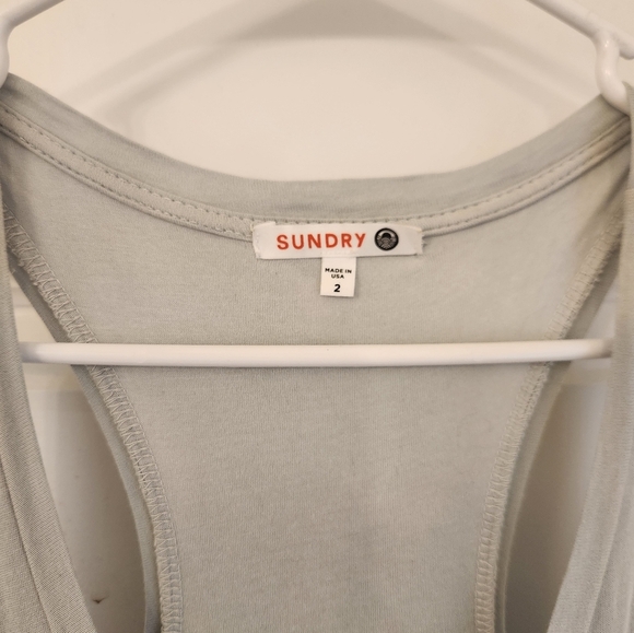 Anthro Sundry Mint Blue Tiered Maxi Sleeveless Dress Size 2 #Z546 - Picture 2 of 5